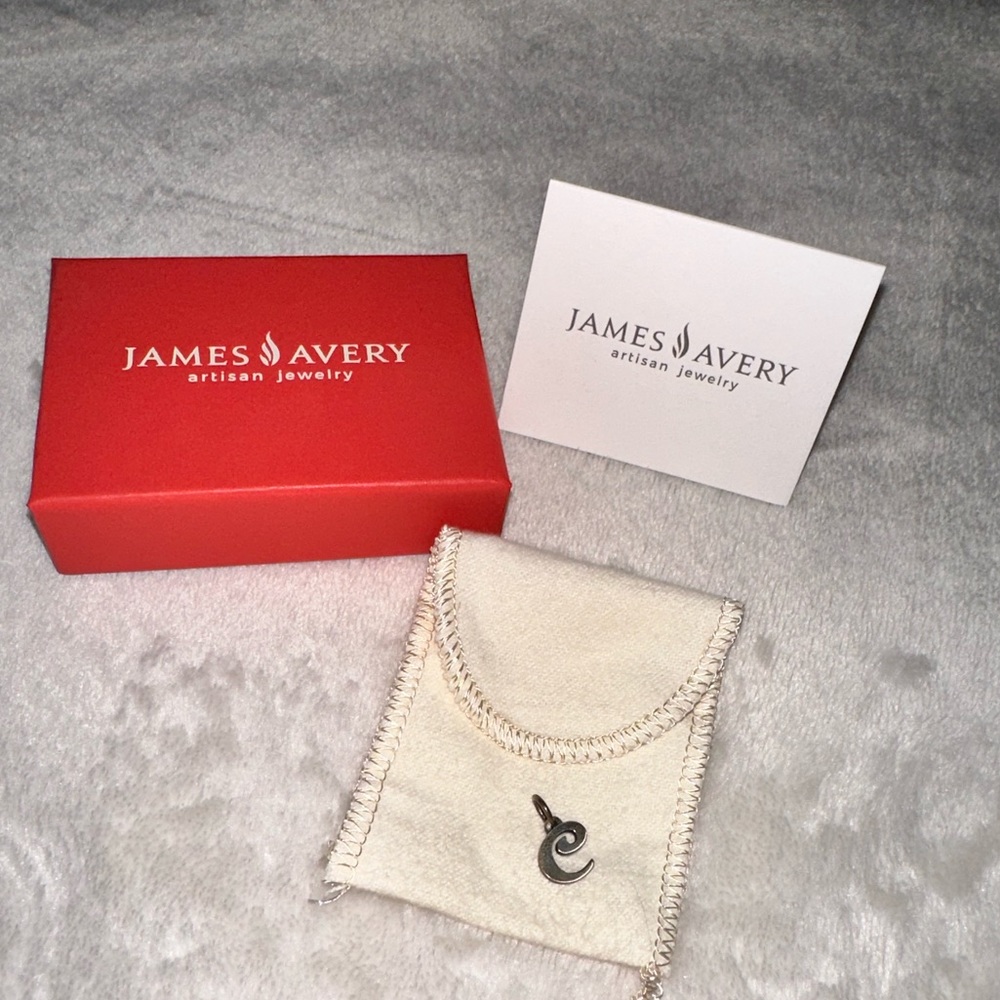 JAMES AVERY “C” charm!! comes with dust bag!!